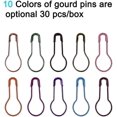 thumbnail image 3 of 300pcs 10 Colour Bulb Safety Pins, Small Pins 10 Assorted Colors, Pear Shaped, 3 of 5