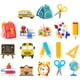 thumbnail image 1 of FELTECHELECTR 18 piezas de decoraciones colgantes para regreso a clases, colgantes de dibujos animados para fiestas escolares, recuerdos de fiesta temática de regreso a clases, 1 of 6
