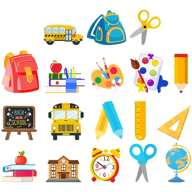 FELTECHELECTR 18 piezas de decoraciones colgantes para regreso a clases, colgantes de dibujos animados para fiestas escolares, recuerdos de fiesta temática de regreso a clases