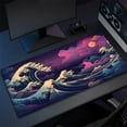 thumbnail image 2 of PC HD Custom Print New Mousepad Japan Art Great Waves Rubber Mouse Pad Lock Edge Playmat XXL Non-Slip Office Computer Mice Pads, 2 of 5