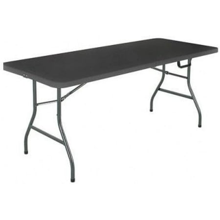 NEXPYUNMainstays 6 Foot Centerfold Folding Table, Black