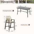 thumbnail image 7 of MF Studio 7-Piece Outdoor Patio Bar Set Dining Set, All-Weather Rattan Bar Height Table Set with Removable Cushions, 67” Rectangle Bar Table, 7 of 7