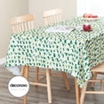 thumbnail image 3 of Deconovo Lino sintético con presillas Pattern Table Cover, Water and Spill Resistant Rectangle Tablecloth para Party, White, 54x84 Inch, 3 of 7