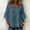 Navy, variant on Tiered Womens Blouses Square Neckline 3/4 Sleeve Solid Blouse Babydoll Peplum Fitted Puff Shirts Womens Tops Red M