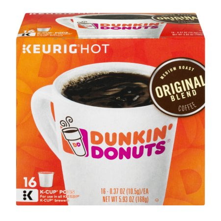 18 Piece K-cup Coffees - (4 Pack) Dunkin' Donuts Original Blend Coffee K-Cup Pods, Medium Roast, 16 Count
