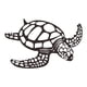 thumbnail image 1 of Estatua de tortuga Iron Modern Beach Tema Decoración Ornamento de animales Decoración de pared de arte para sala de estar Mesa de tela de televisión 30x28cm, 1 of 9
