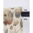 thumbnail image 6 of Seashell Coastal Curtains 54 Inch Length, Sheer Curtains for Bedroom Living Room Window Summer Beach Ocean Starfish Burlap Rod Pocket Voile Drapes Kitchen Curtains Small Half Window 42"x54" 2 Panels, 6 of 6