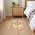 thumbnail image 3 of ODIKA 2'x3' Ultra-Soft Accent Mat, Farmhouse Vintage Botanical Peach Harvest Orchard Fruit Motif None Washable, Bare feet friendly, Easy Care Indoor rug for Bedside, Footrest, 3 of 7