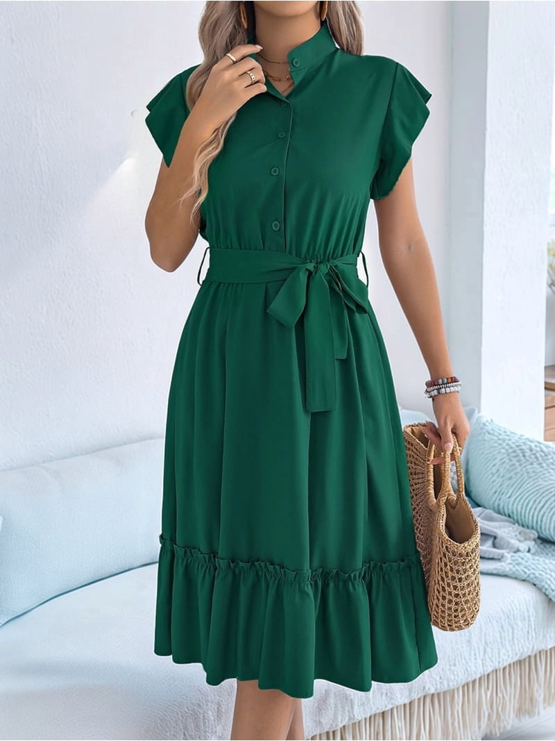 amazon formal dresses petite DRESSTELLS Vintage Cocktail Dress for Women Fall Wedding Guest Black XS Size:YOUTH MED main image 0
