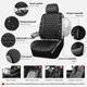 thumbnail image 3 of Fundas para asientos de coche CAR PASS con brillo y diamantes, negras de cuero, juego completo, 3 of 9