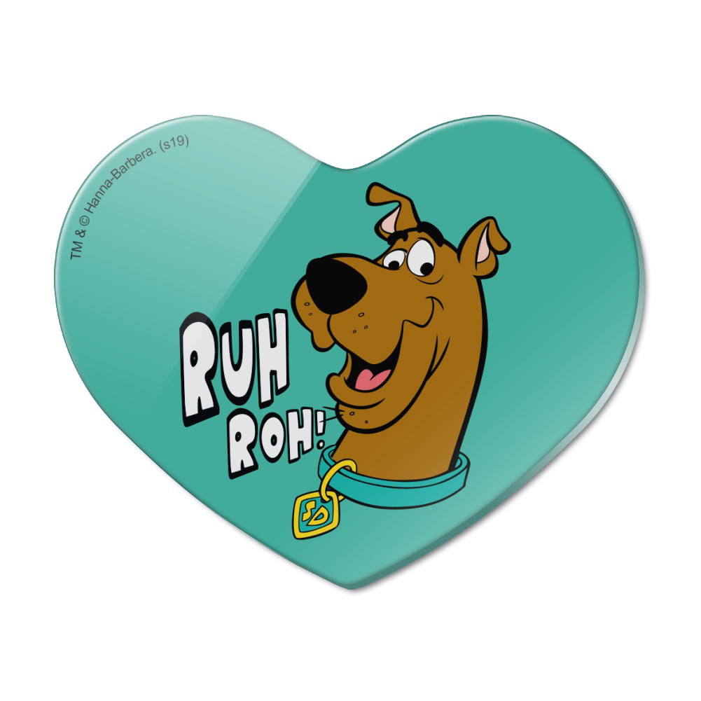 Scooby Doo Ruh Roh Heart Acrylic Fridge Refrigerator Magnet