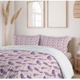 thumbnail image 6 of Ambesonne Watercolor Duvet Cover Sets, Feathers Paint Blots, 2-Queen, Indigo Mauve, 6 of 7