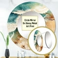 thumbnail image 3 of Designart "Coastal Bird s-eye Perspective" Beach & Ocean Rund Mirror For Wall Decor - Large Beige Round Print Mirror - Round Coastal Mirror 23" x 23" Inch - Wall Mounted Round Large Mirror, 3 of 5