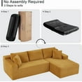 thumbnail image 6 of 103"Cloud Sectional Sofa with L-Shaped Chaise,Modern combination of comfortable fluffy boneless sofa,Upholstered Deep Seat for Living Room Bedroom,No Assembly Required(Right Facing Chaise,Yellow), 6 of 8