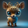 thumbnail image 1 of Diamond Painting 5D DIY Full Round Drill Fawn Kit Decoración del hogar (ZQ088) Hugtrwg Para estrenar, 1 of 9