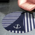 thumbnail image 4 of Sailor Stripes With Anchor Round Area Rugs for Bedroom Living Room, 6FT Soft Comfy Indoor Circle Carpets, Carpet Home Decor Floor Mat, 4 of 6