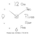 thumbnail image 2 of Reloj de Pared Acrílico Btafrte Letras 3D plata, 2 of 6