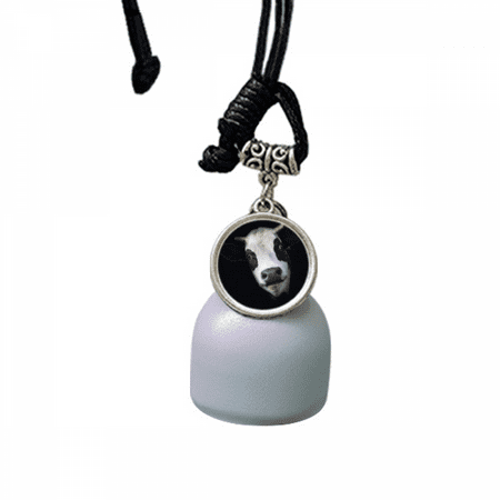 

Black Observation Horn Dairy Cow Wind Chimes Bell Car Pendant