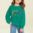 thumbnail image 2 of Mercatoo Girls Boys Sweatshirt Crewneck Number Printed Long Sleeve Oversize Tops Casual Drop Shoulder Pullover Shirt, 2 of 5