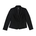 thumbnail image 1 of Kasper Womens Solid One Button Blazer Jacket, Black, 6, 1 of 2