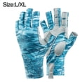 thumbnail image 2 of Guantes sin dedos para pesca con protección UV, guantes SPF para hombres y mujeres para pesca, kayak, remo, senderismo, navegación, guantes de remo,, 2 of 7