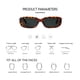 thumbnail image 4 of Gafas de sol ADE WU Rectangulares Retro años 90 para Mujeres y Hombres, 4 of 6
