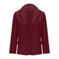 thumbnail image 6 of tklpehg Womens Blazers for Work Casual Lightweight Blazer Open Front Lapel Long Sleeve Work Office Blazer Jacket Fall Coat Long Sleeve Leisure Solid Color Overcoat Loose Outwear Red XL, 6 of 7
