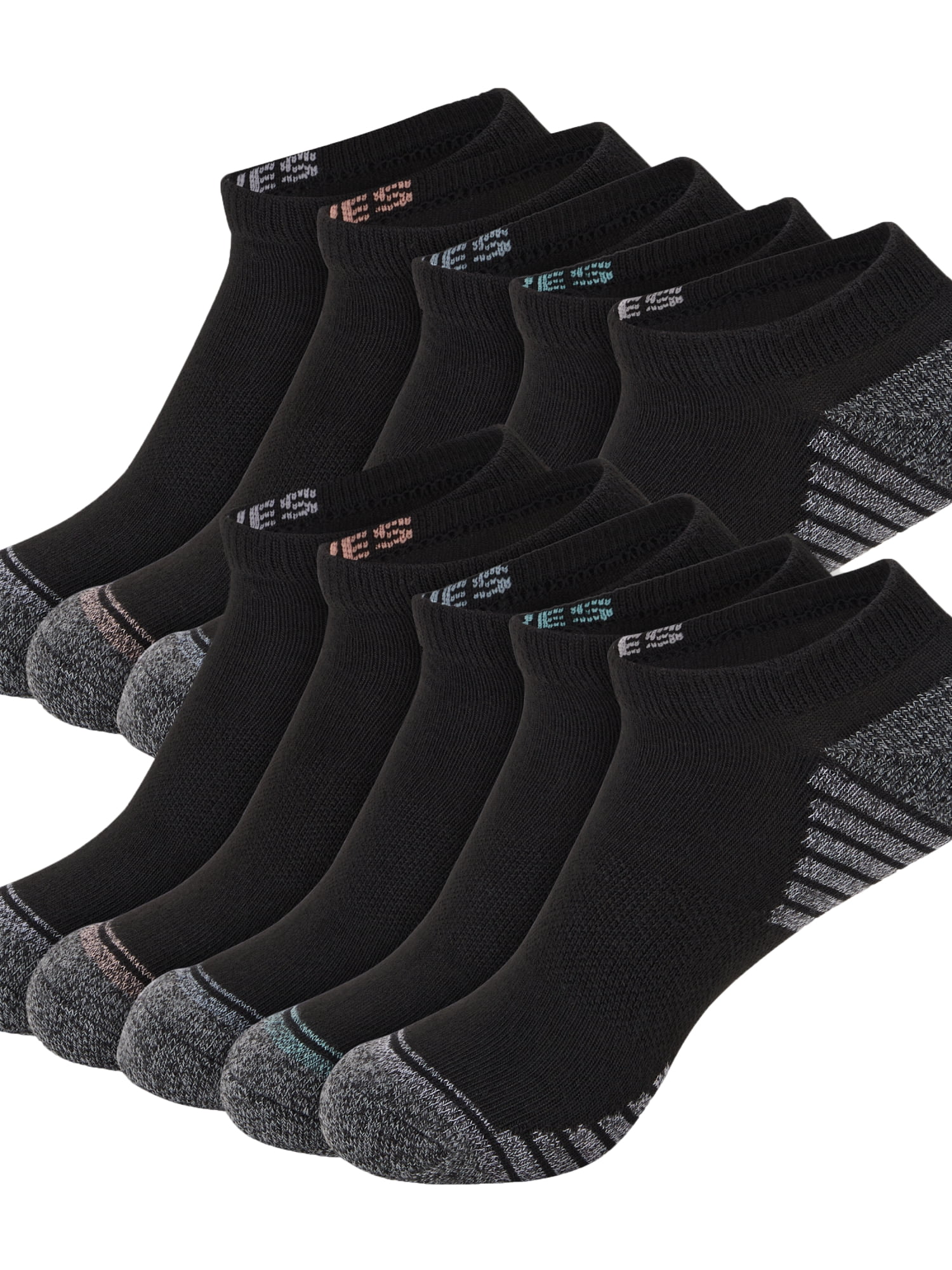 Hanes Women's No Show Socks, Moves, 10-Pack, Size 5-9