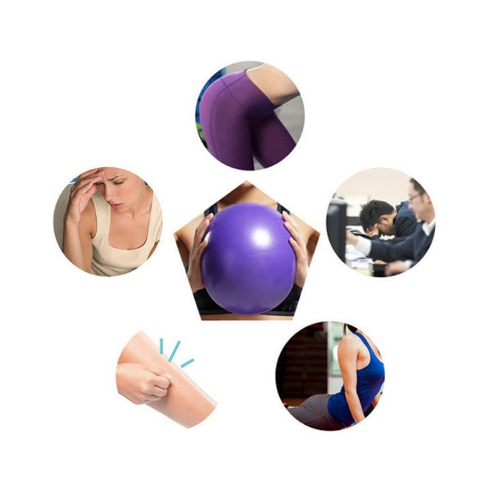 Ame Yoga Balls Small PVC Inflatable Balance Fitness Gymnastic Accessory With Plug For Children Pregnant Woman, 9.84", 3 Colors, Balance Ball Small