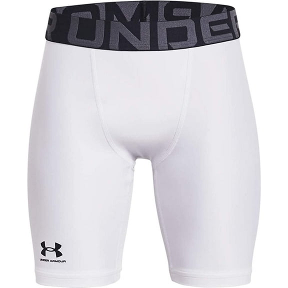 Under Armour Boys HeatGear Armour Shorts White 100/Black X-Large