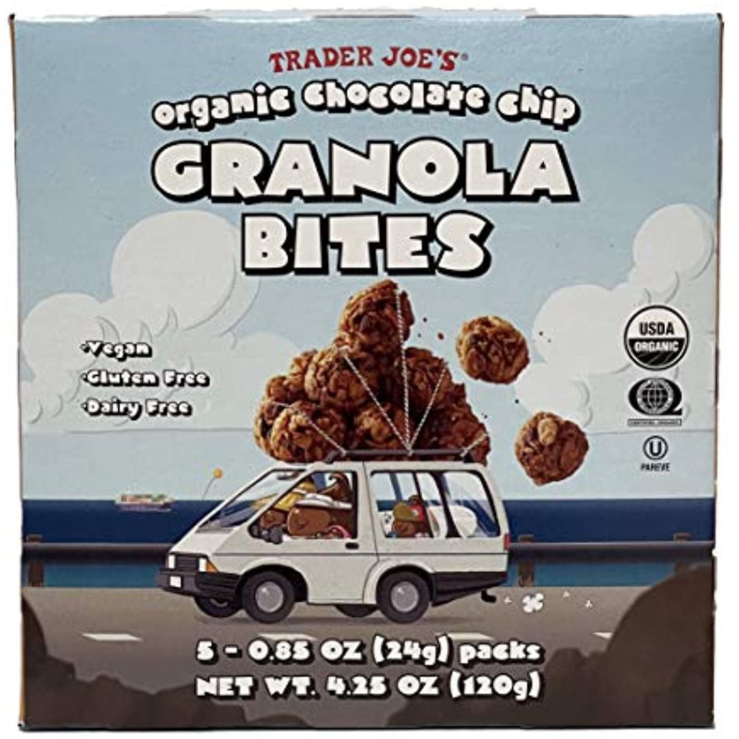TJ Organic Chocolate Chip Granola Bites Vegan, Gluten Free, Dairy