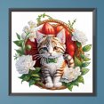 thumbnail image 3 of Pintura de diamante DIY parcial con forma especial, taladro, gatito Simple, 40x40cm, 3 of 9