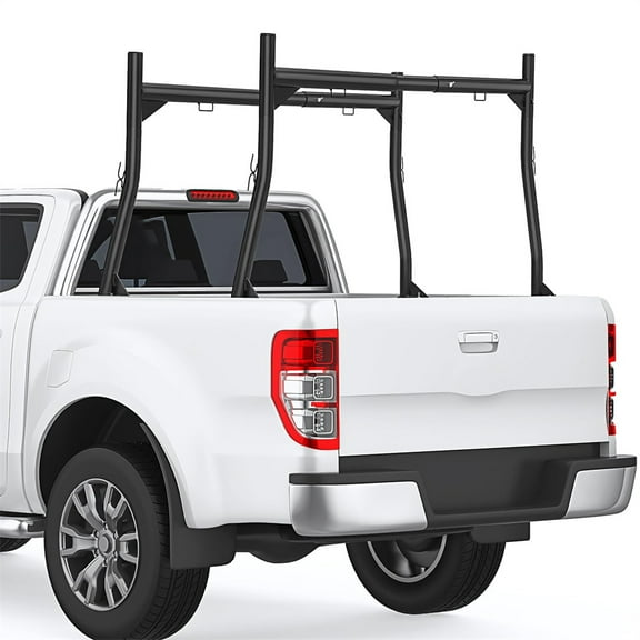 Extendable Steel Truck Ladder Racks - Adjustable Heavy-Duty Truck Rack, Non-Drilling for Trucks,Kayak, Surfboard, Lumber, Ladder,800 Lbs Capacity, 46-71 Inch