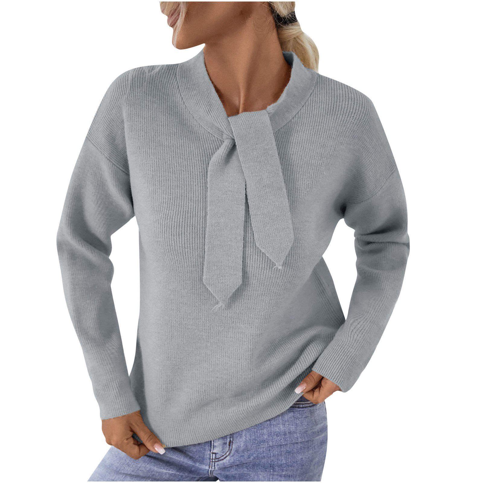 Cashmere Sweater Women's Knitted Sweaters Wool V-Neck Long Sleeve