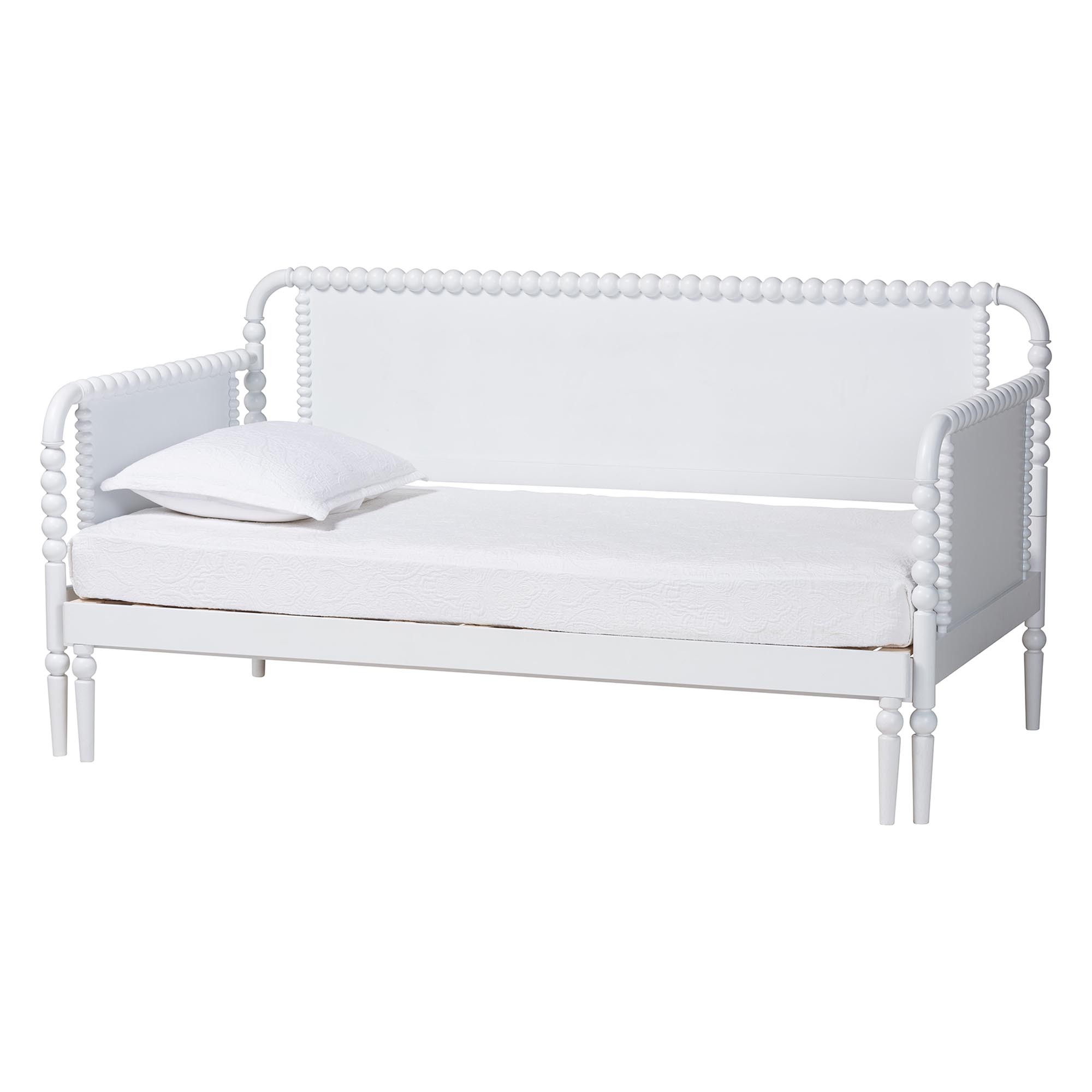 Baxton Studio Lucera Traditional Expandable Daybed, Twin to King, White