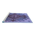 thumbnail image 2 of Ahgly Company Machine Washable Indoor Round Oriental Blue Industrial Area Rugs, 5' Round, 2 of 4