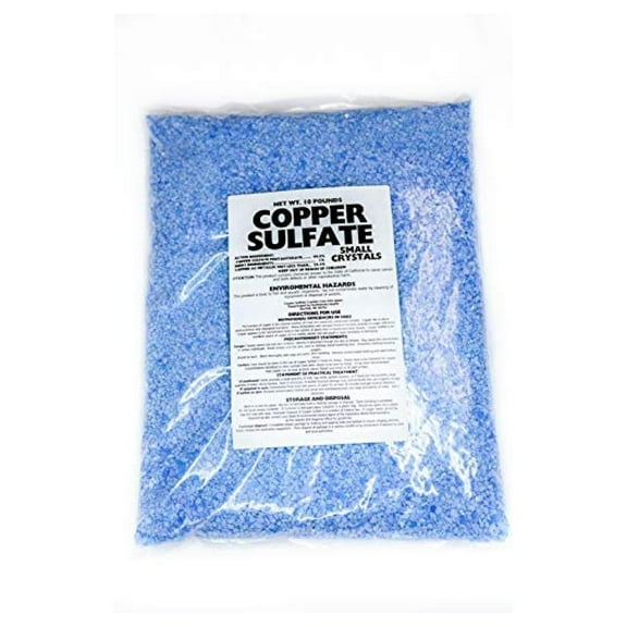 Copper Sulfate Small Crystals 10lb Bag