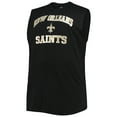 thumbnail image 2 of Men's Black New Orleans Saints Big & Tall Muscle Tank Top, 2 of 3