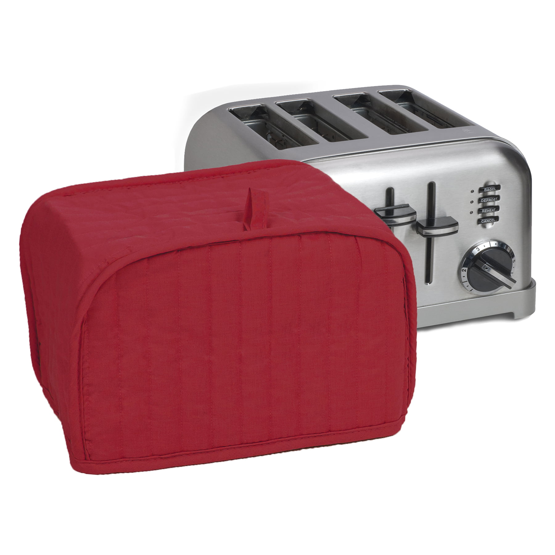 Black Kitchen Dining & Bar Small Ritz Quilted Four Slice Toaster Cover 