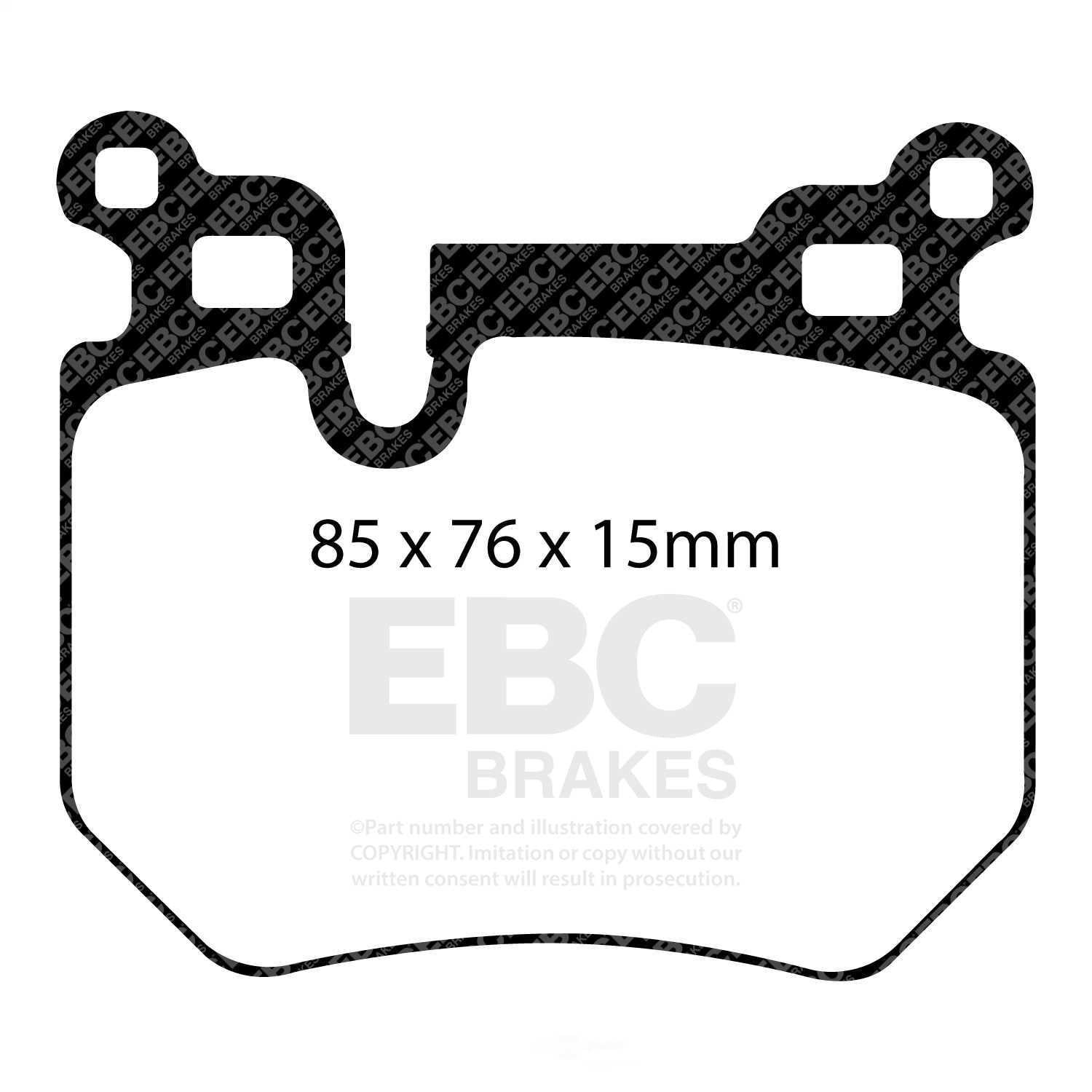 EBC Brakes Bluestuff NDX Trackday Brake Pad Set Fits select: 2008-2013 BMW 135