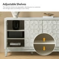 thumbnail image 4 of 54" Sideboard 3 Doors Storge Accent Cabinet with Adjustable Shelves White, 4 of 9