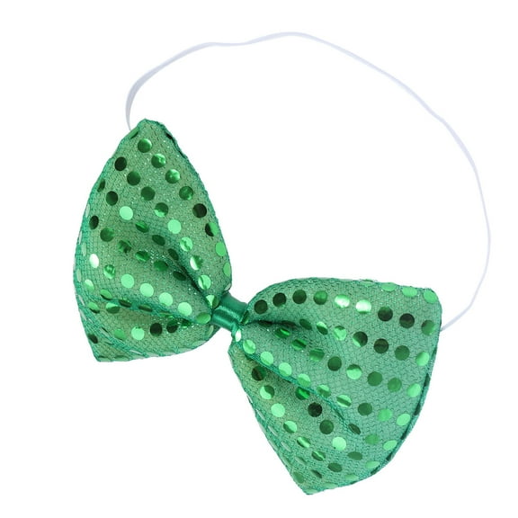 Raindrops Cool Green Sequin Bow Tie for Suits Adjustable PreTied Bowtie Perfect for All Occasions