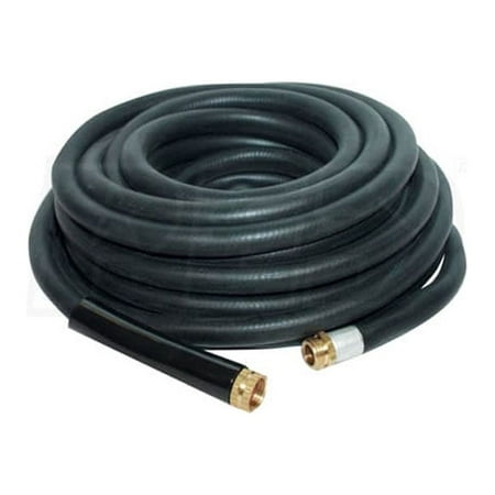 Apache 98108809 100 Foot Industrial Rubber Garden Water Hose with Brass Fittings