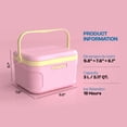 thumbnail image 2 of PINNACLE Mini Hard Shell Insulated Lunch Cooler 3L with Carry Handle, Pink, 2 of 7