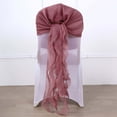 thumbnail image 2 of Efavormart 1 Set Wedding Chiffon Chair Sashes Aisle Decorations Draping Fabric Wrinkle-Free Mauv Chair Cover for Party Ceremony Reception Floral Arrangement Banquet Outdoor Decor, 2 of 6