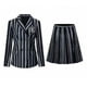 thumbnail image 3 of Wednesday Addams Cosplay Costume Set Nevermore Academy School Uniform Halloween Carnival Party Costume For Adults Kids, 3 of 5