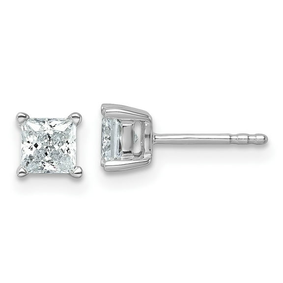 Auriga Fine Jewelry 14K Yellow Gold .50 ctw Lab Grown Princess Diamond Stud Earrings for Women (Clarity- VSI, Color- DF)