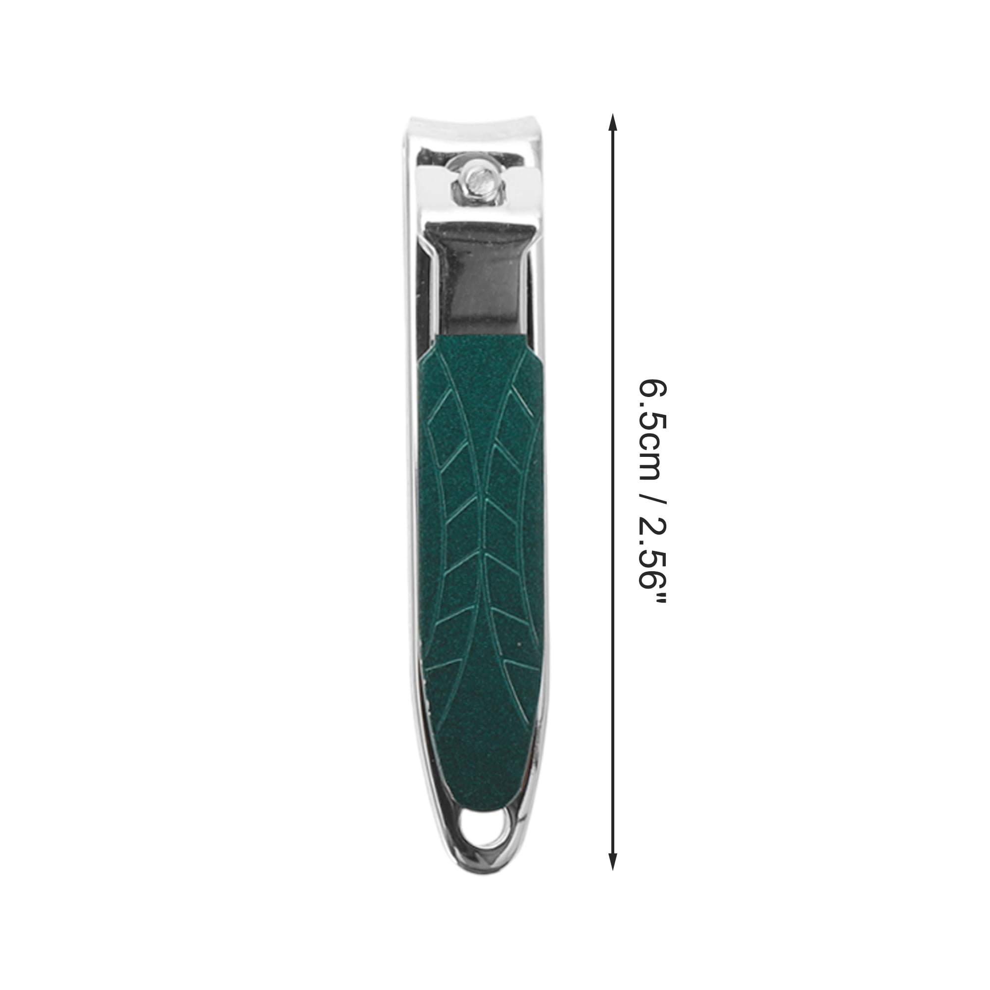 Unique Bargains 6pcs Mirror Box Stainless Steel Nail Clippers Set 2.56" Blackish Green