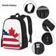 thumbnail image 3 of Balery USA Canada Flag Mochila escolar 3 en 1 para niños: mochila resistente con lonchera térmica y estuche para lápices. Mochila escolar para niños y niñas., 3 of 7