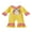 Yellow, variant on Rovasas Baby Girl Fall Romper Long Sleeve Farm Chicken Embroidery Jumpsuit